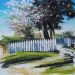 Cherry Blossom and picket fence, No 2